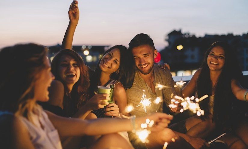 People having fun at a party